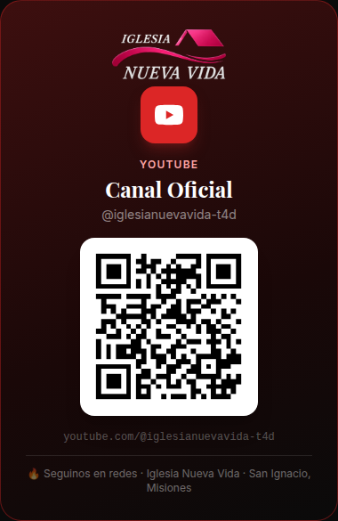 Flyer YouTube Canal Oficial