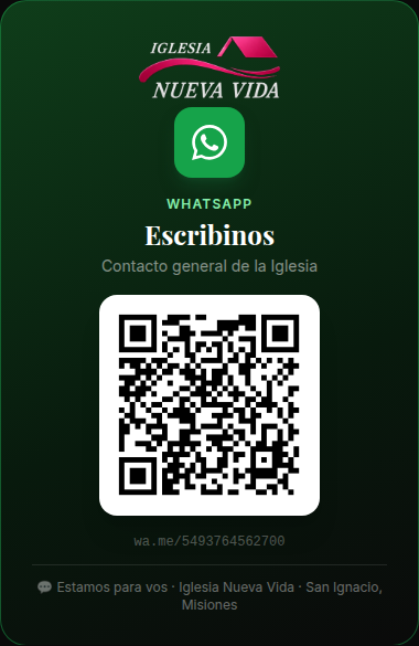 Flyer WhatsApp Contacto Iglesia